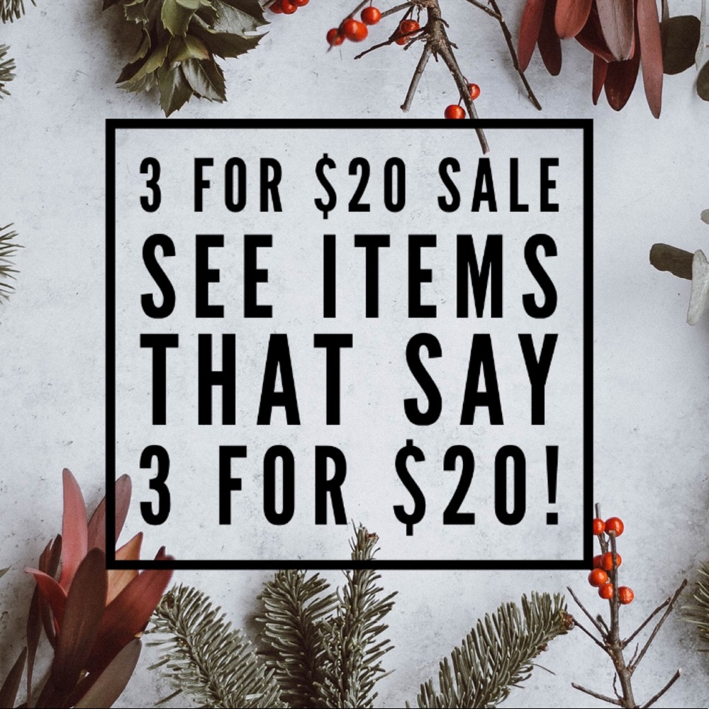 3 for $20